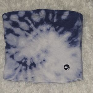 Stylish Reversable Blue Tie-Dye Tube Top